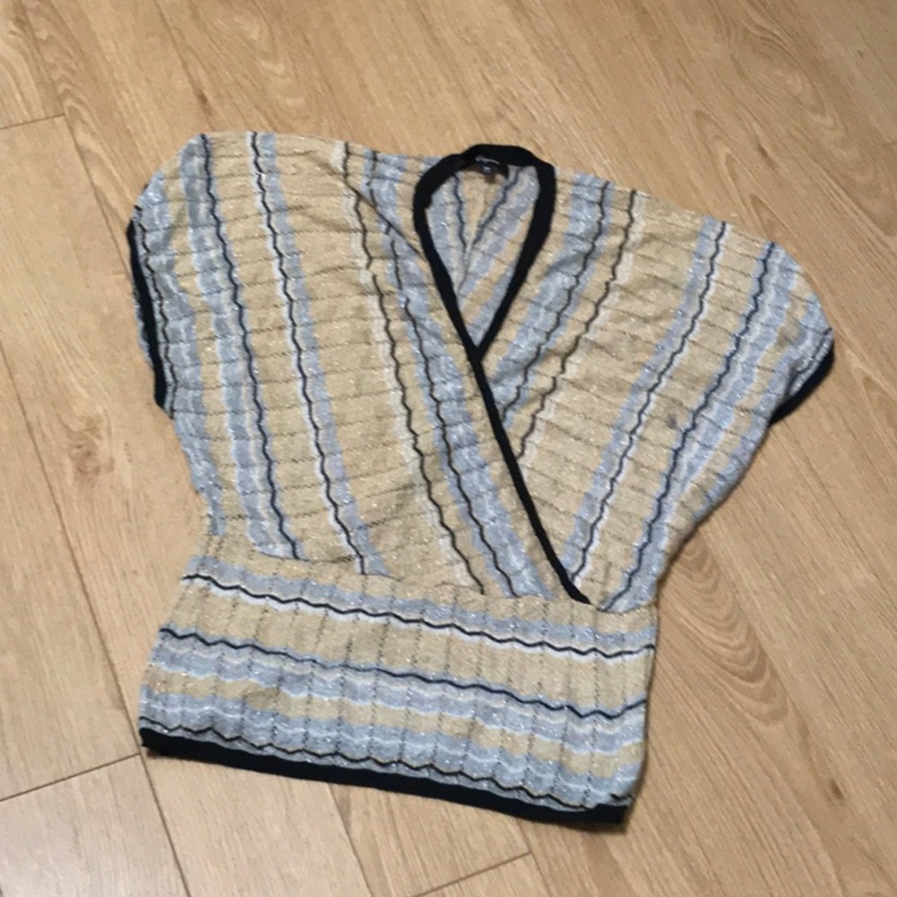 Express Knit Metallic Top Sz M